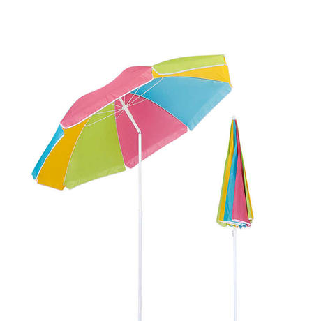 HYB 1810彩虹条纹可倾斜沙滩伞